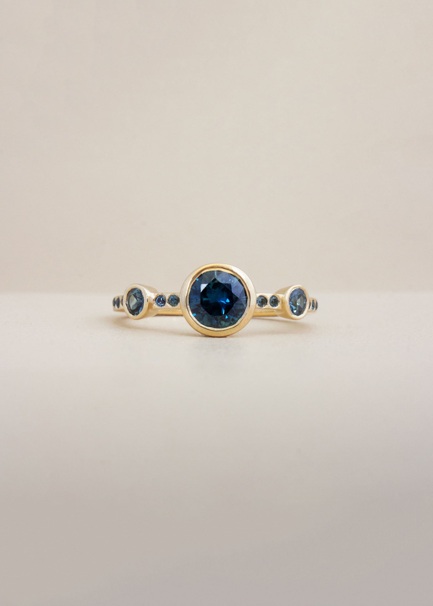 In Stock | Hikaru Ring No.13 - Round Blue Australian Sapphire