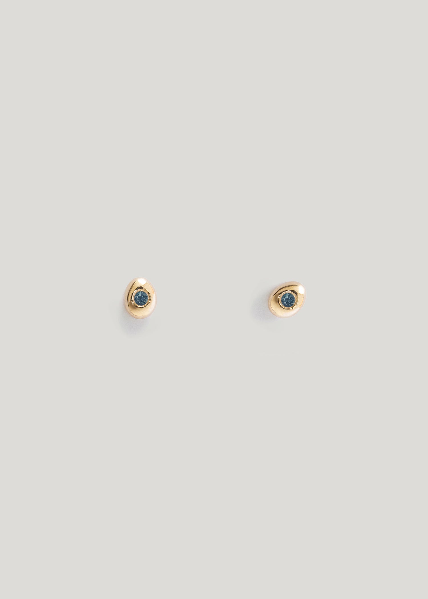 In Stock | Teal Sapphire Mini Pebble Studs