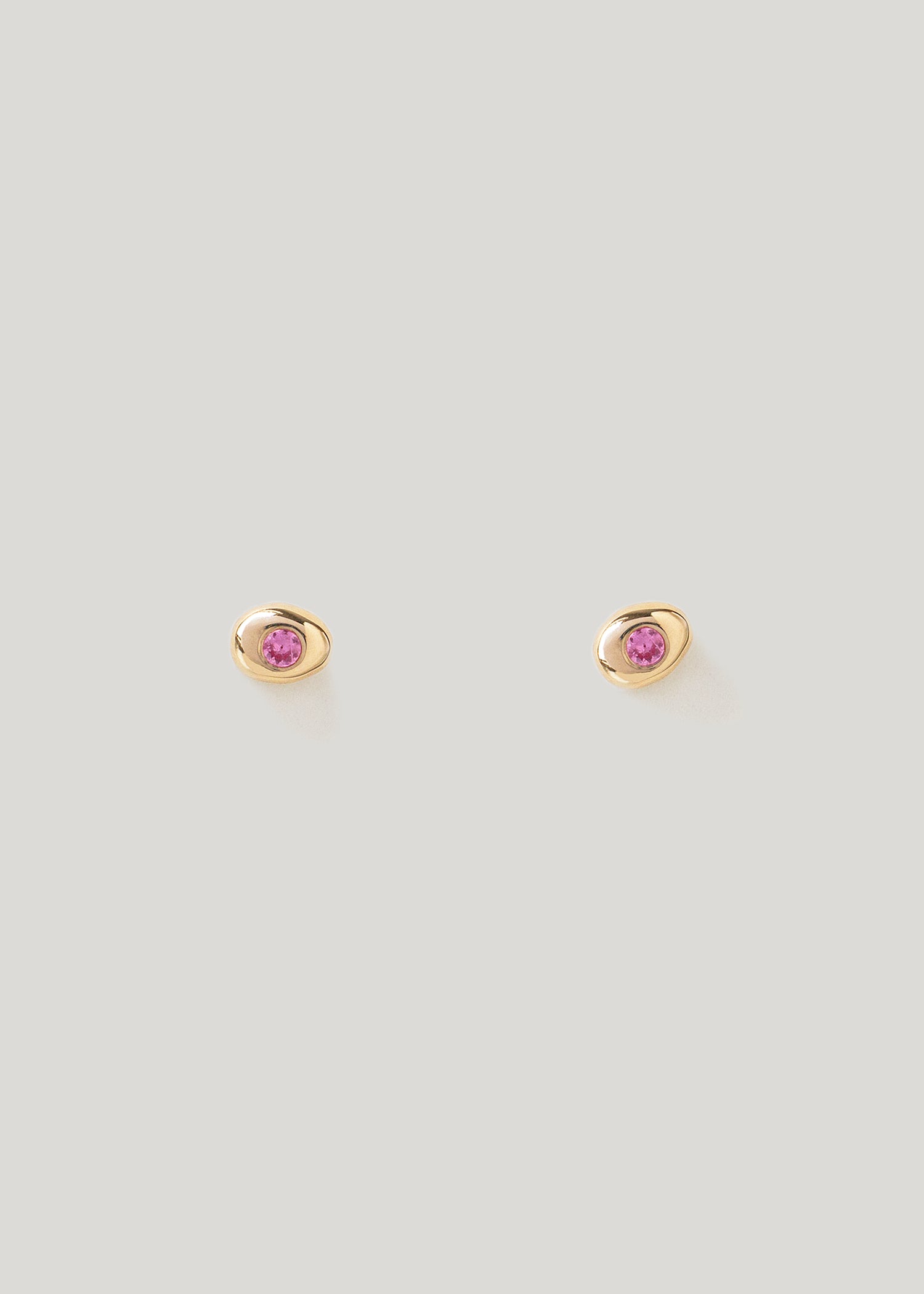 In Stock | Pink Sapphire Small Pebble Studs