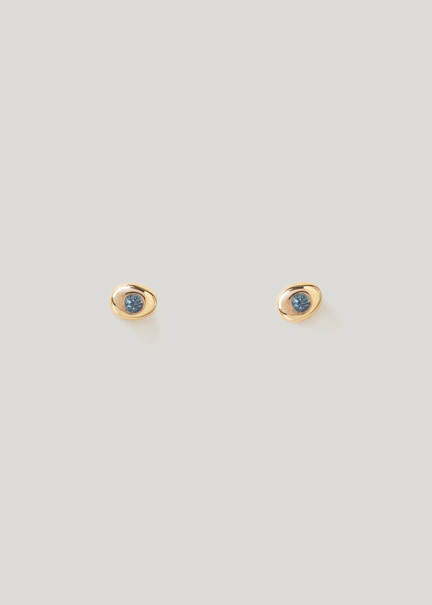 In Stock | Teal Sapphire Small Pebble Studs