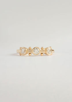 3-Stone White Diamond Koemi Ring