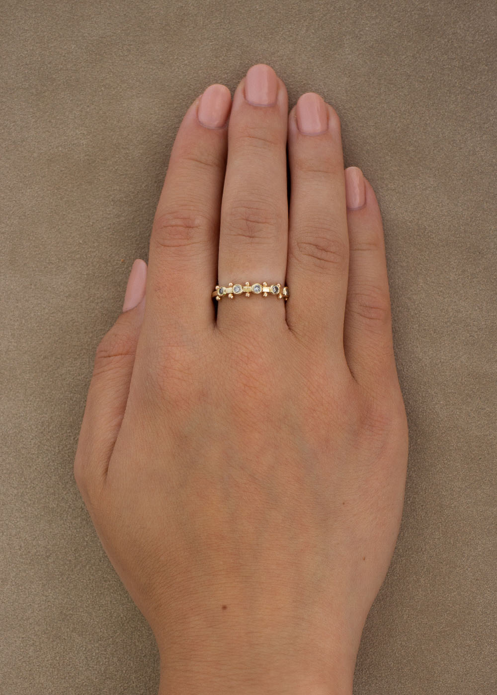 In Stock | 5-Stone Grey Diamond Koemi Ring