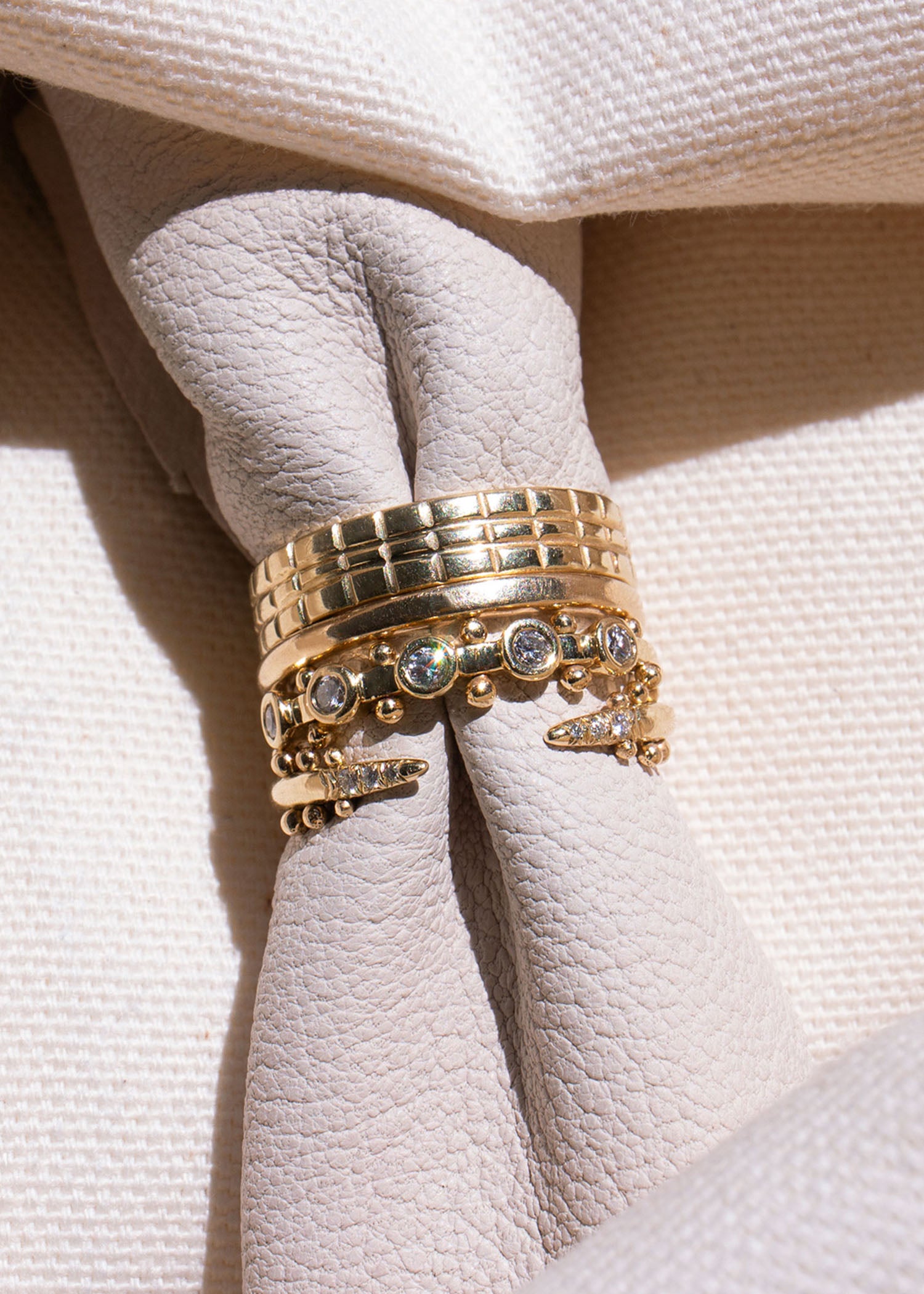 In Stock | 5-Stone White Diamond Koemi Ring