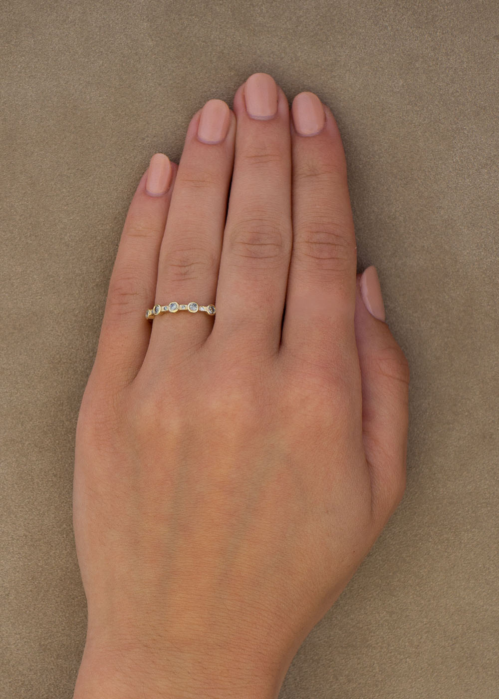 5-Stone Grey Diamond Theia Ring