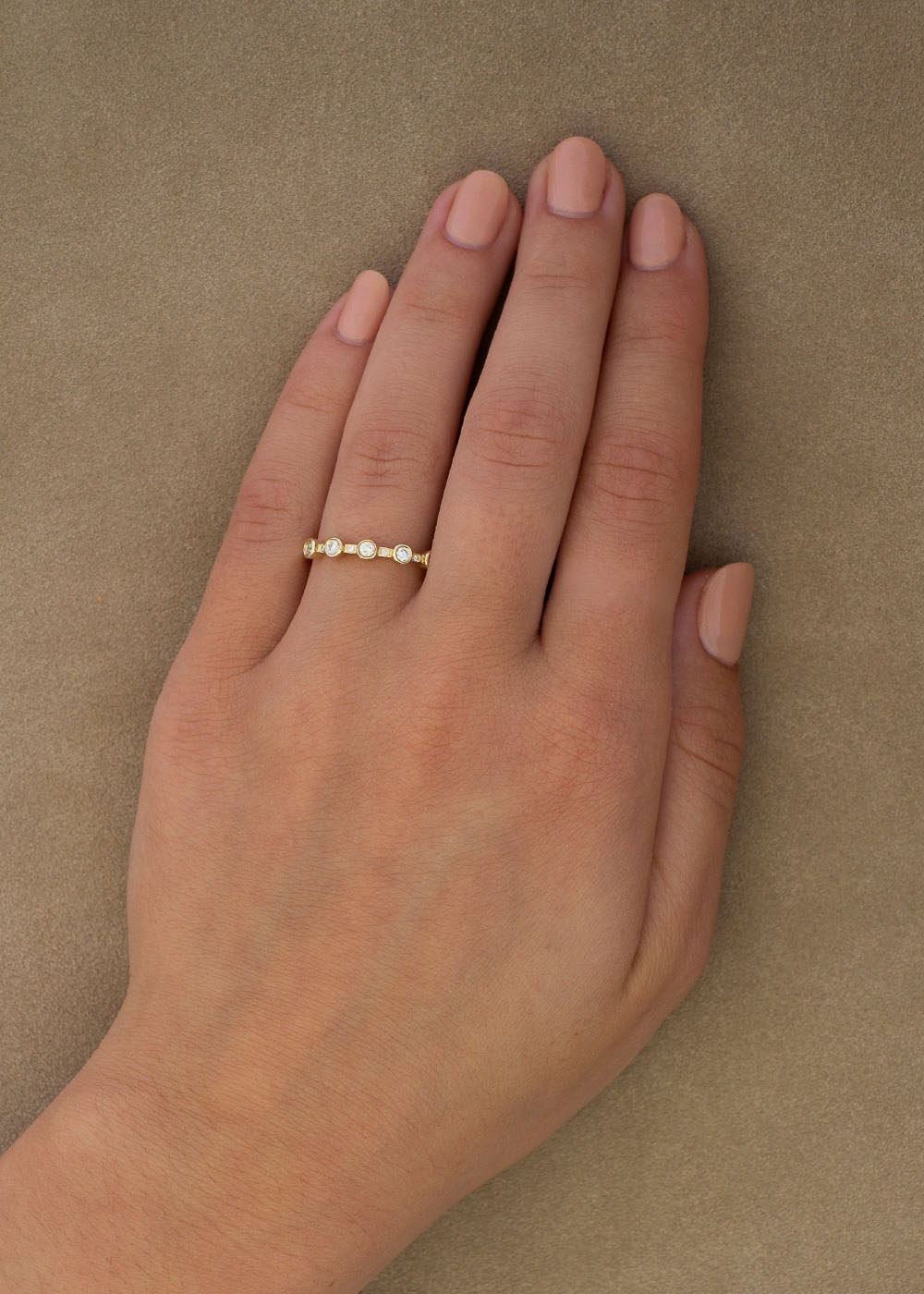 5-Stone White Diamond Theia Ring