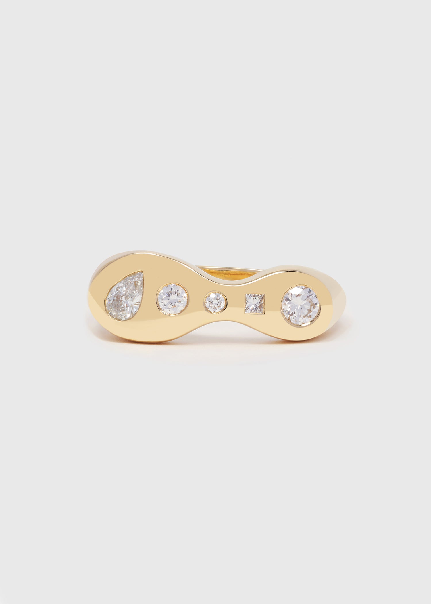 Diamond Mosaic Figure Ring