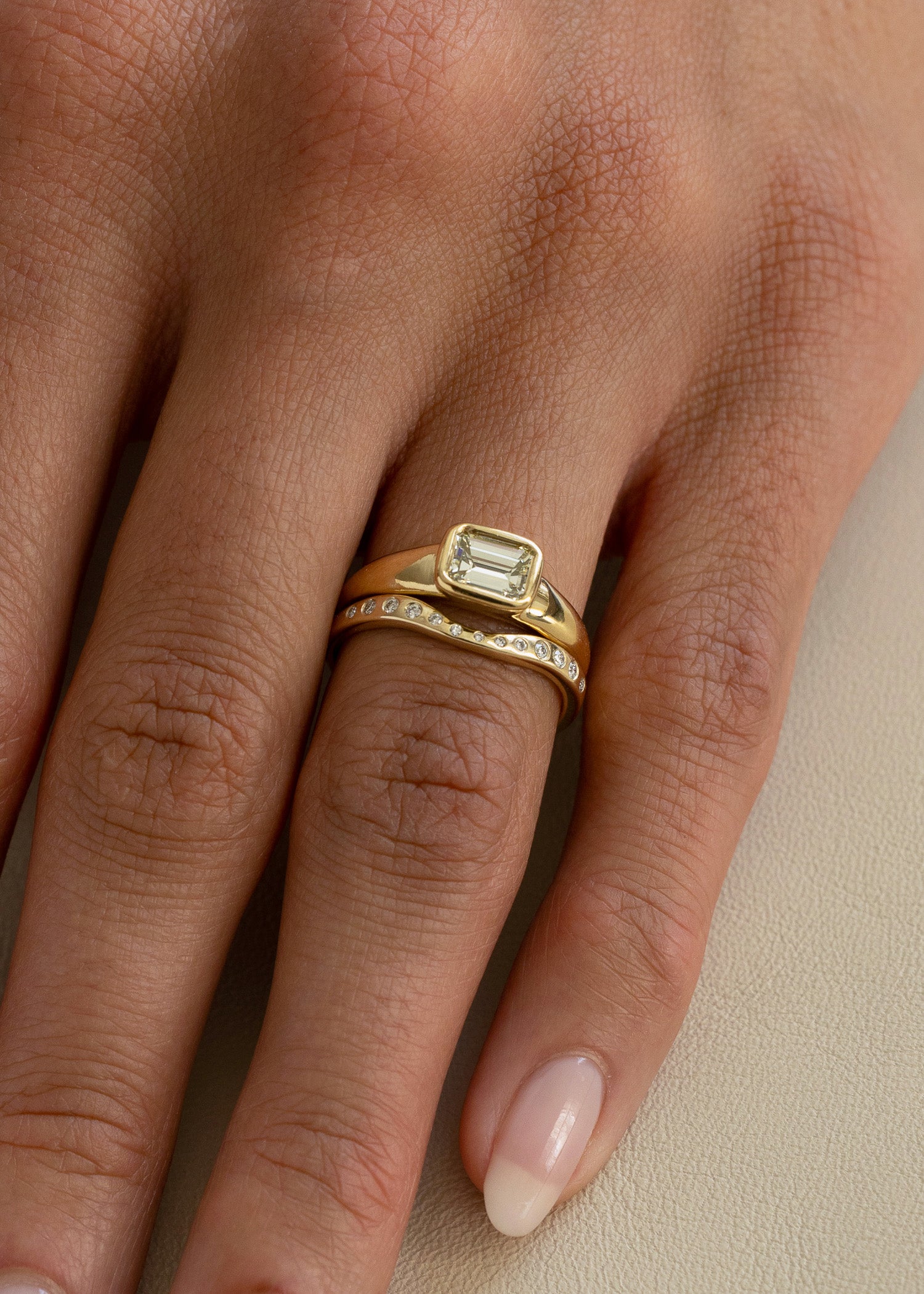 White Diamond Thin Lana Band