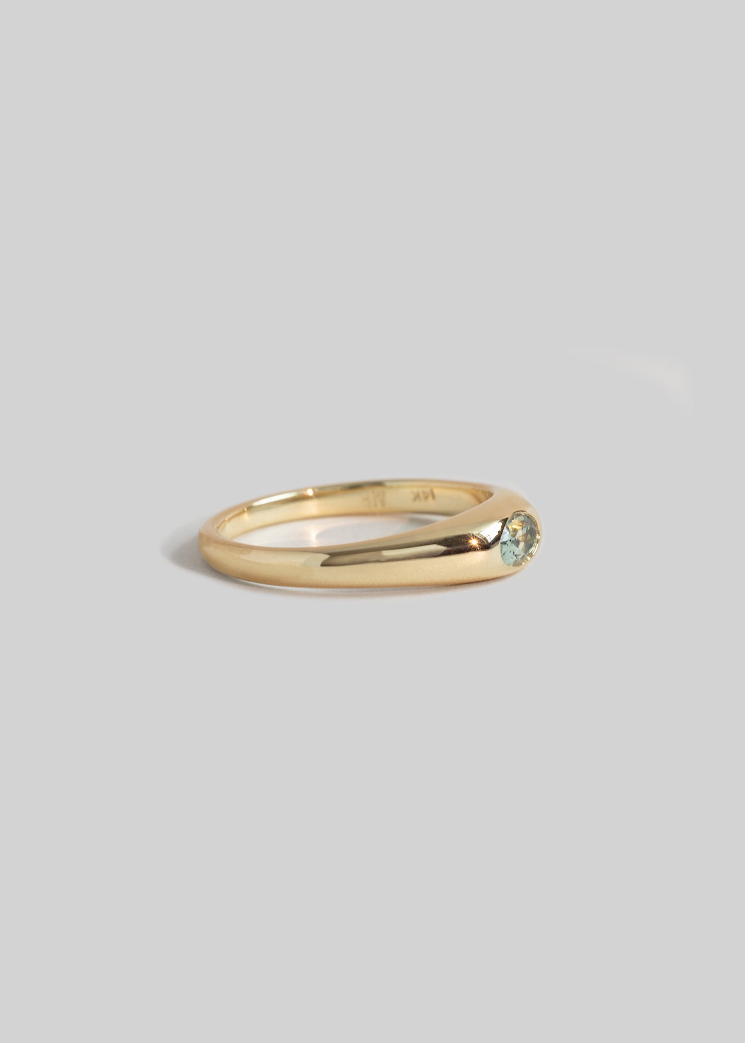 In Stock | Light Green Teal Sapphire Petite Risa Ring