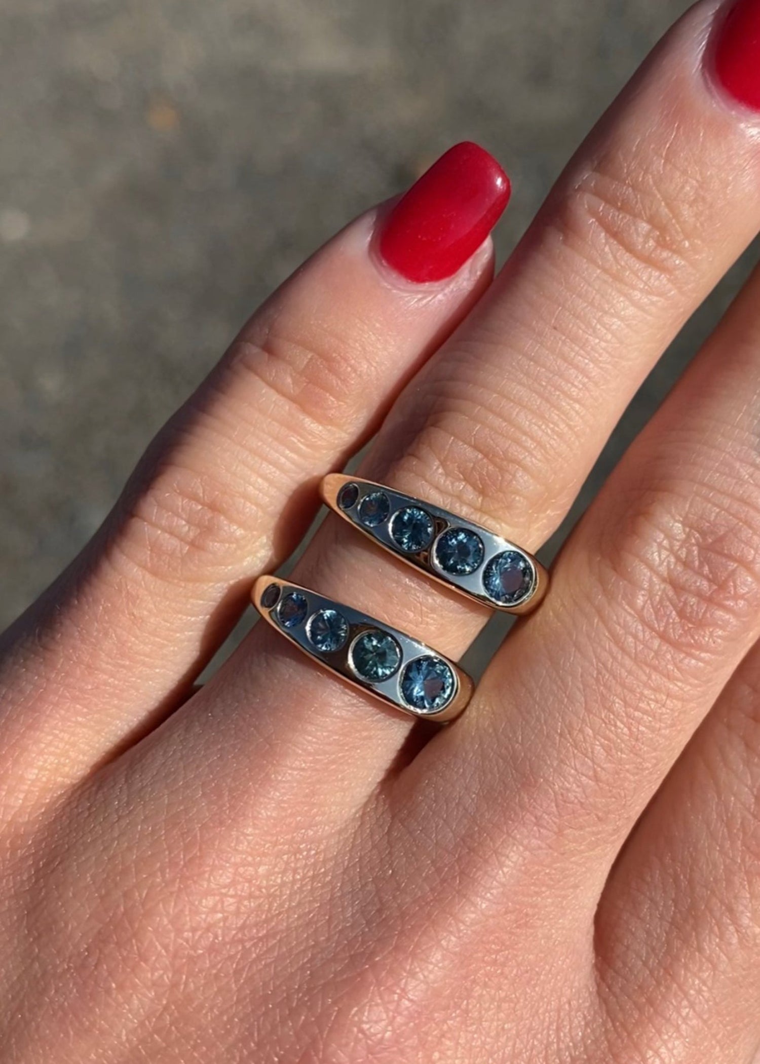 Teal Sapphire Lila Suprima Ring – M. Hisae