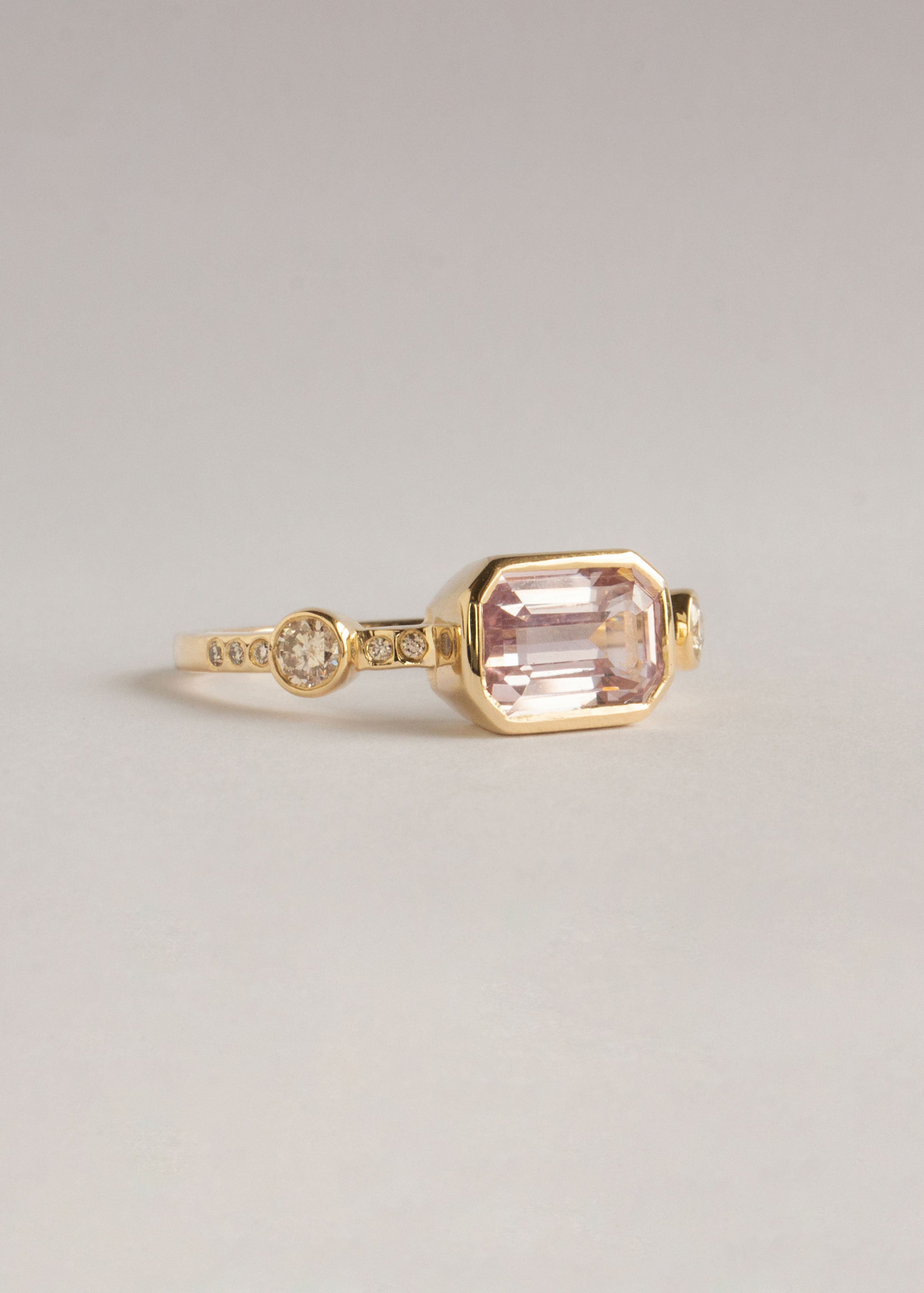 In Stock | Hikaru Ring No.10 - Emerald Cut Pink Sapphire