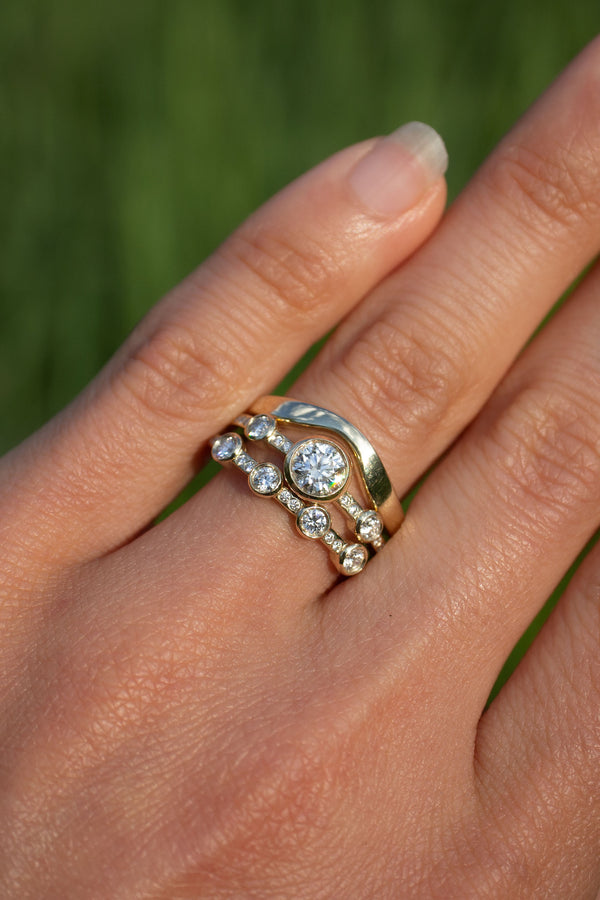 4-Stone White Diamond Theia Ring