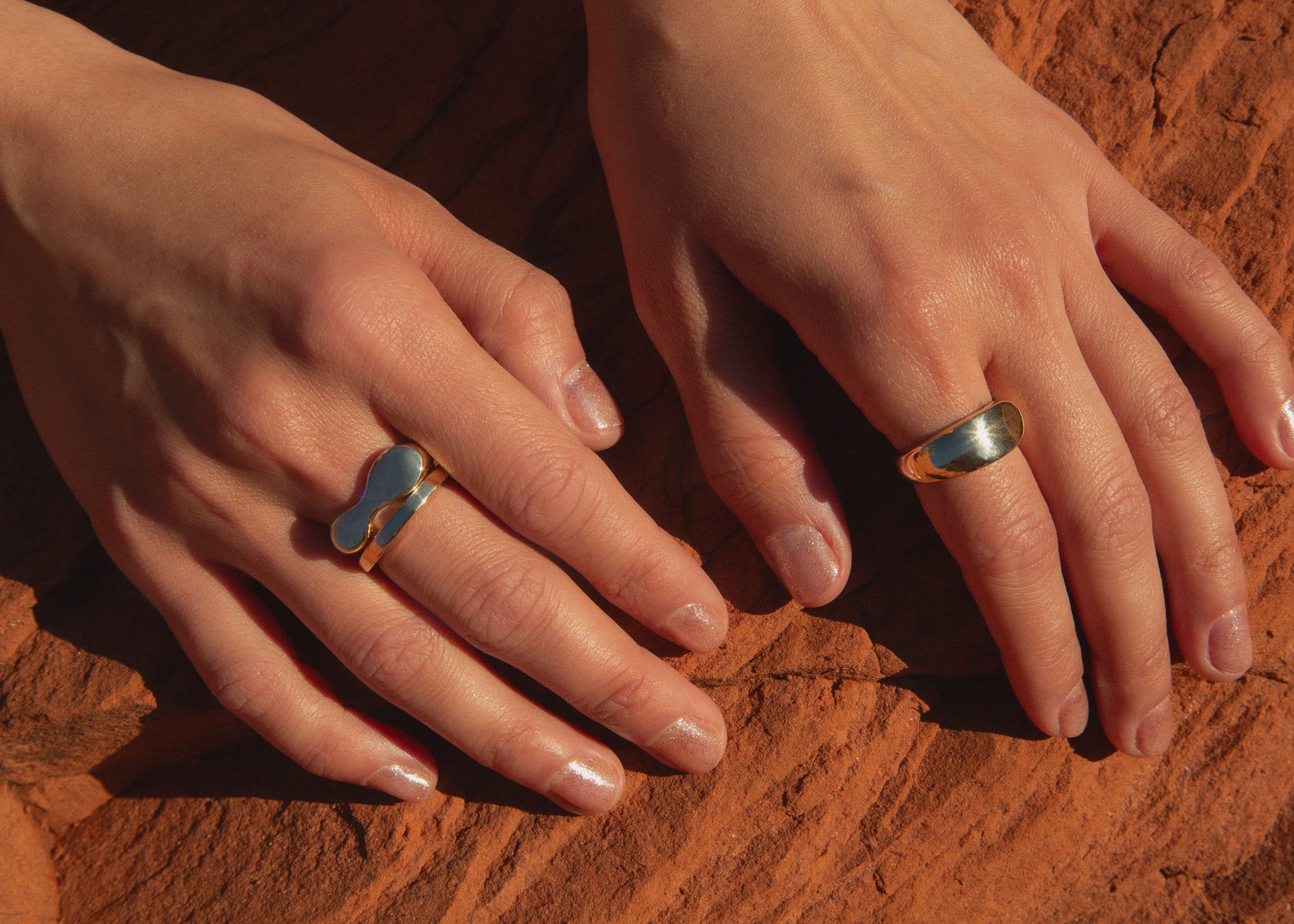 Plain Mosaic Figure Ring