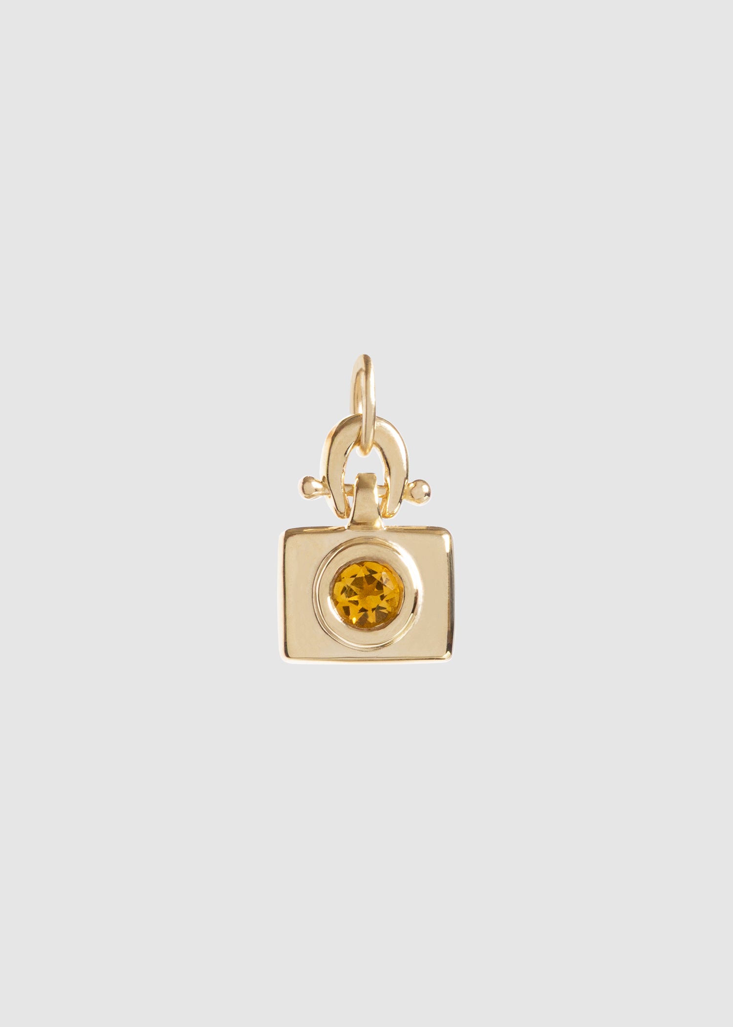 M. HISAE x OKAY FINE — Citrine Round Tablet Charm