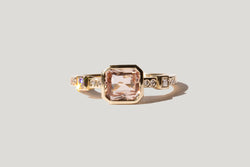Hikaru Ring No.1 - Light Pink Sapphire & Antique Diamond