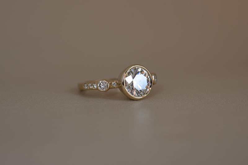White Diamond Crown Theia Ring