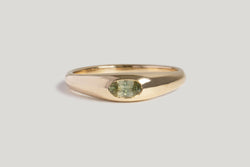 In Stock | Light Green Montana Sapphire Petite Risa Ring