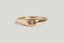 In Stock | Champagne Red/Pink Montana Sapphire Petite Risa Ring