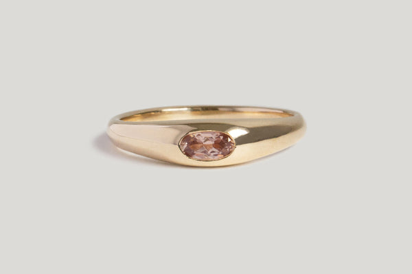 In Stock | Champagne Red/Pink Montana Sapphire Petite Risa Ring