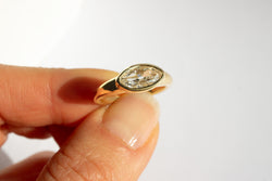 0.77ct Antique Moval Diamond Takara Ring